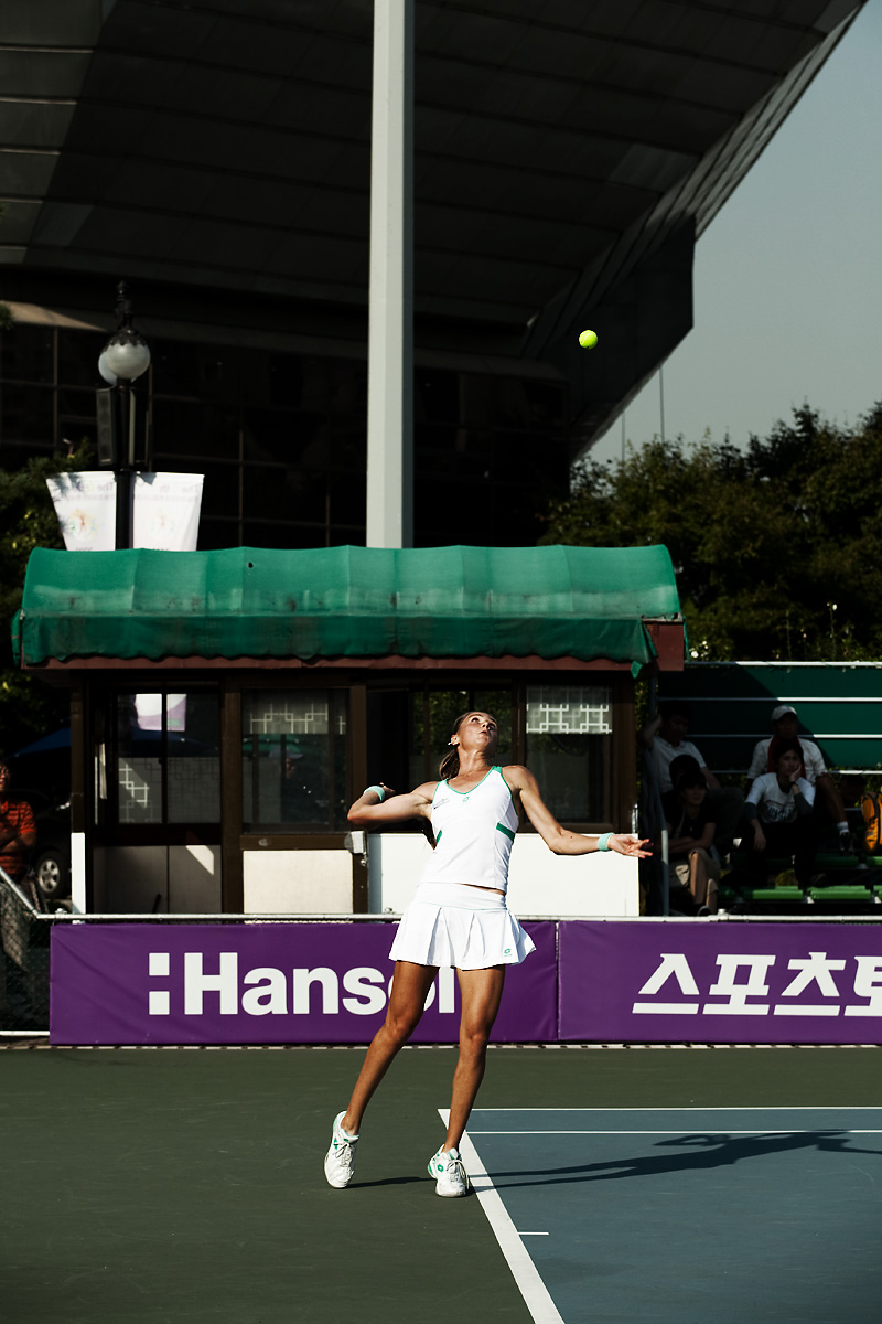 Hansol Open WTA Latvian Tennis Player Magdalena Rybarikova Serve - Seoul, South Korea - Daily Travel Photos