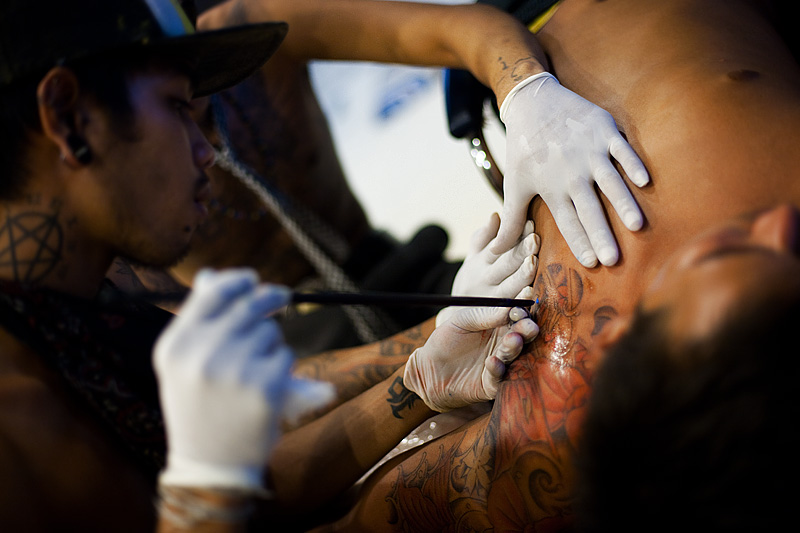  receive tattoos on their 2-week beach holiday. Tattoo parlors on tiny Ko 