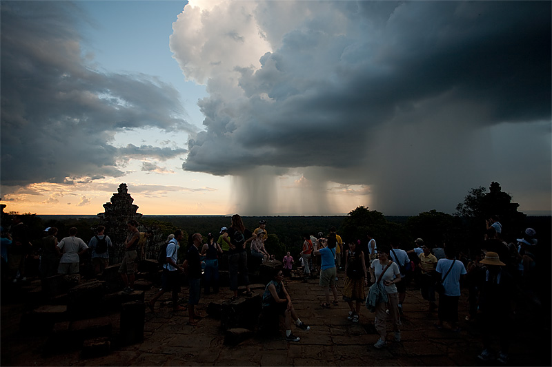 Bahkseng temple and oncoming rain clouds. - Siem Reap, Cambodia - Daily Travel Photos