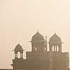 Smoky Morning Photo: The Red Fort's south wall pictured from a distance.