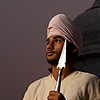 Luminant Lance Photo: A young man brandishes a spear at the Paonta Sahib Gurudwara.  (From the archives due to time restraints.)