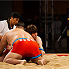 Ssireum Photo: A pair of wrestlers prepare to commence their Ssireum bout (ARCHIVED PHOTO on the weekends - originally photographed 2009/09/18).