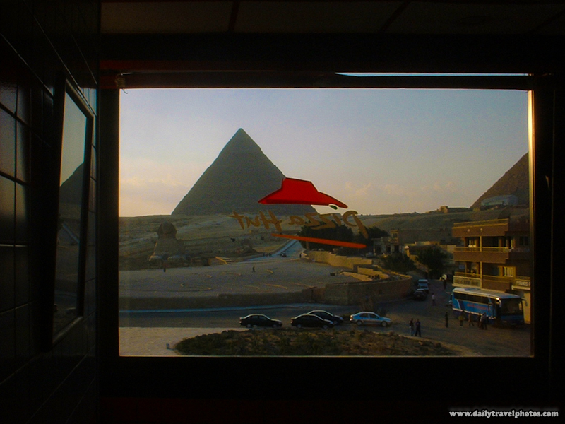 Pyramid Pizza The View Of The Giza Pyramids From The Pizza Hut Across Pyramid Pizza The View Of The Giza Pyramids From The Pizza Hut Across