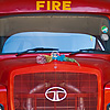 Red Fire Truck Photo: A Sikkimese fire truck waits in its garage (ARCHIVED PHOTO on the weekends - originally photographed 2008/01/10).